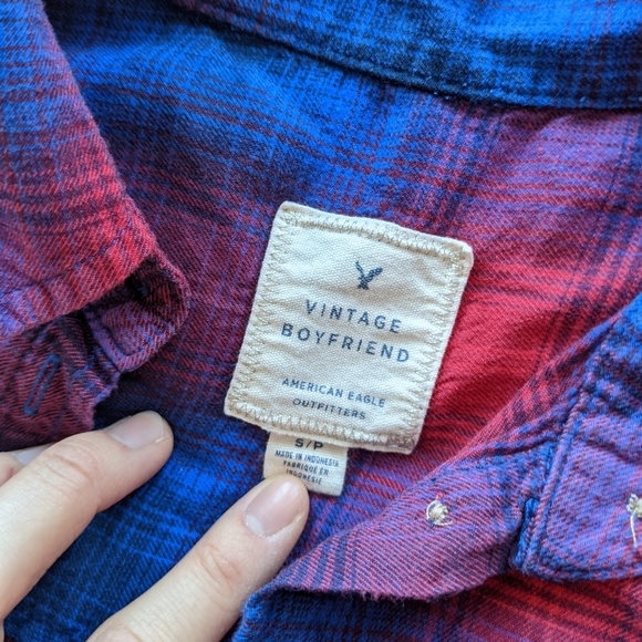 Vintage Boyfriend Checkered Shirt - Picture 2 of 3